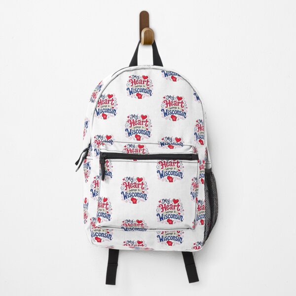 Item preview, My Heart Belongs to Wisconsin - Cute Souvenir Travelers Gift for Men Women & Kids  designed and sold by Mozaic Clothes.