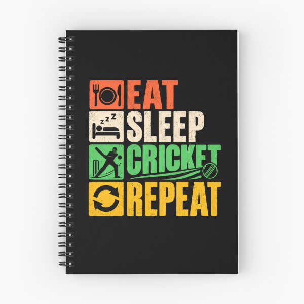 Item preview, Eat Sleep Cricket Repeat Cricket Player Sports Fan designed and sold by SkeletonsDanger.