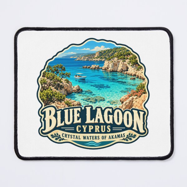 Item preview, Blue Lagoon Cyprus Crystal Waters Of Akamas Travel Destination Vacation designed and sold by Star3NowForMe.