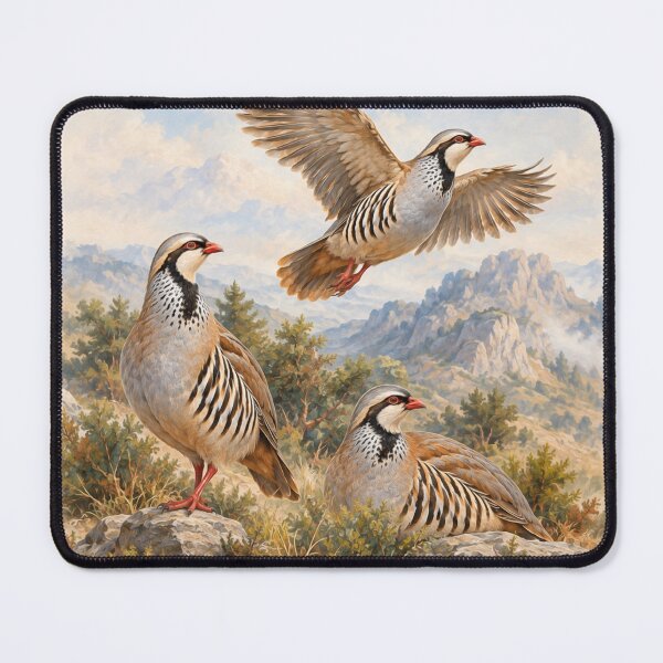 Item preview, Chukar Partridge Art , Three Birds in the Mountain Landscape designed and sold by TammyHunterArt.
