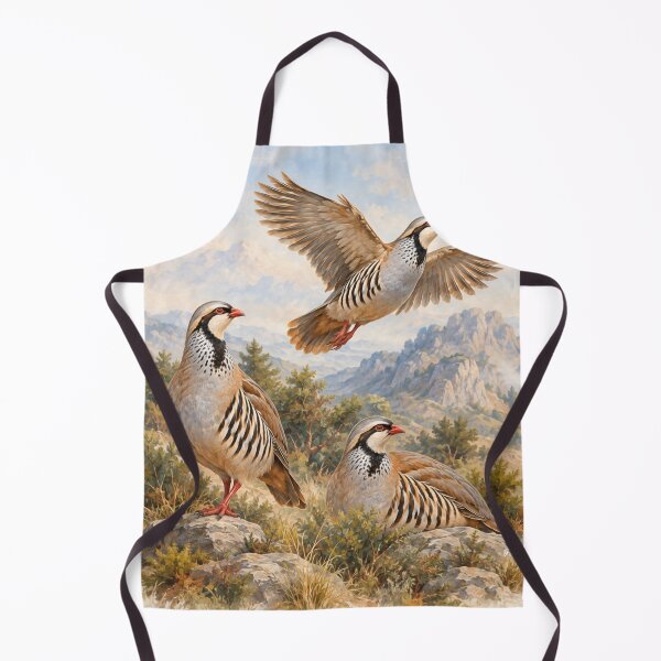 Item preview, Chukar Partridge  Art , Three Birds in the Mountain Landscape designed and sold by TammyHunterArt.