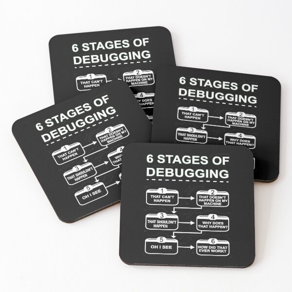 Item preview,  Stages of Debugging Programmer Code Flowchart designed and sold by bantyone.