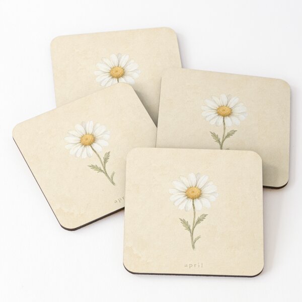 Item preview, April Birth Flower Daisy Watercolor | Botanical Wall Art designed and sold by FixationStudio.