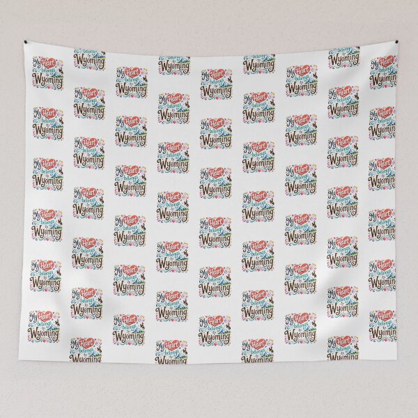 Item preview, My Heart Belongs to Wyoming - Cute Souvenir Travelers Gift for Men Women & Kids  designed and sold by Mozaic Clothes.