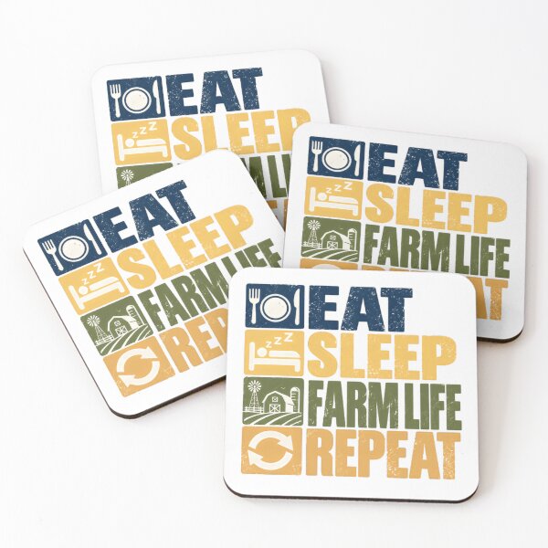 Item preview, Eat Sleep Farm Life Repeat Farmer Farming Agriculture designed and sold by NeedForParks.