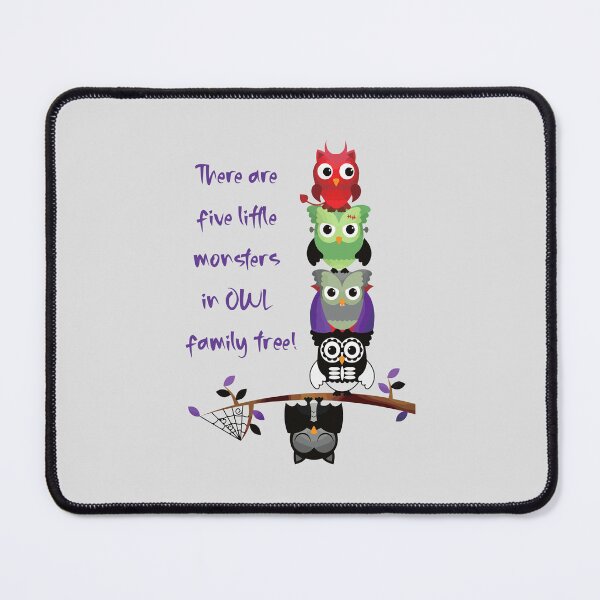 Item preview, Five…in OWL Family Tree (on Lt. Grey) designed and sold by PawsitiveMum3.