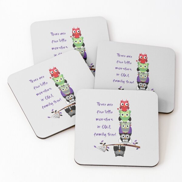 Item preview, Five…in OWL Family Tree (on Lt. Grey) designed and sold by PawsitiveMum3.