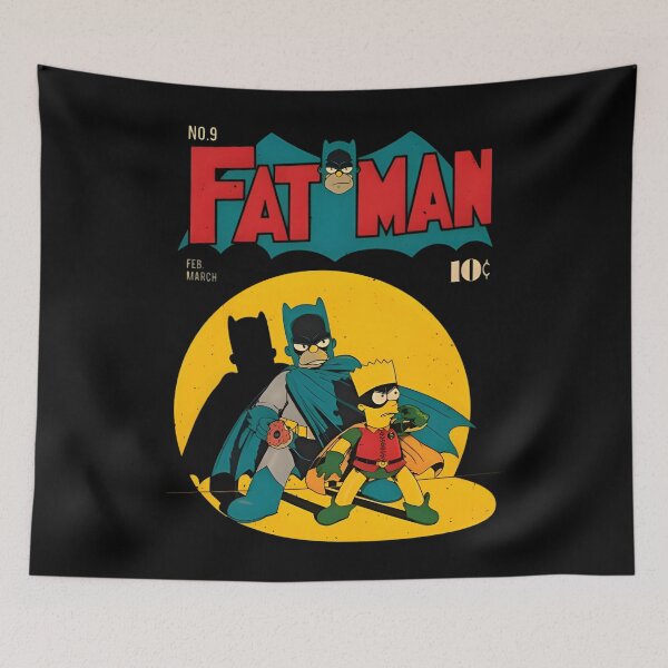 Item preview, Fat Man Funny Comic Book Cover Hero Parody Art designed and sold by EruvynStudiose.