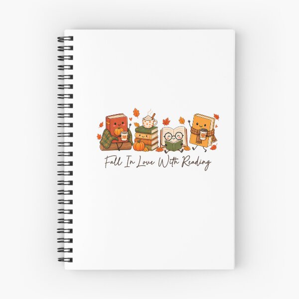 Item preview, Fall In Love With Reading Book Autumn Pumpkin Spice Teacher designed and sold by mari-kayden.
