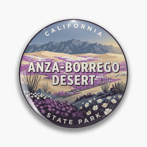 Item preview, Anza-Borrego Desert Sand Verbena Bloom Round Sticker California State Park designed and sold by DetourDgn.