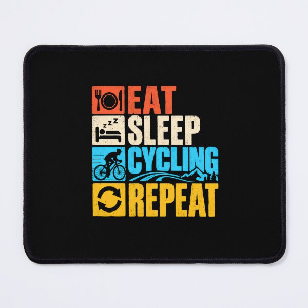 Item preview, Eat Sleep Cycling Repeat Cyclist Biker Bicycle Rider designed and sold by SkeletonsDanger.