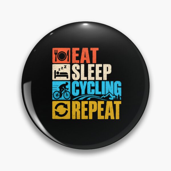 Item preview, Eat Sleep Cycling Repeat Cyclist Biker Bicycle Rider designed and sold by SkeletonsDanger.