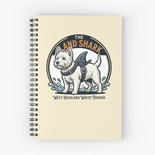Item preview, Westie Land Shark - Funny West Highland White Terrier Shark Fin Design designed and sold by Vin  Zzep.