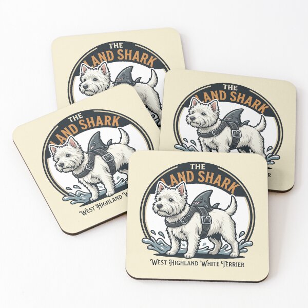 Item preview, Westie Land Shark - Funny West Highland White Terrier Shark Fin Design designed and sold by Vin  Zzep.