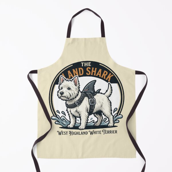 Item preview, Westie Land Shark - Funny West Highland White Terrier Shark Fin Design designed and sold by Vin  Zzep.