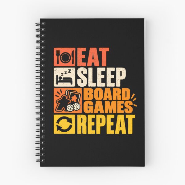 Item preview, Eat Sleep Board Games Repeat Tabletop Gamer Hobbyist designed and sold by SkeletonsDanger.
