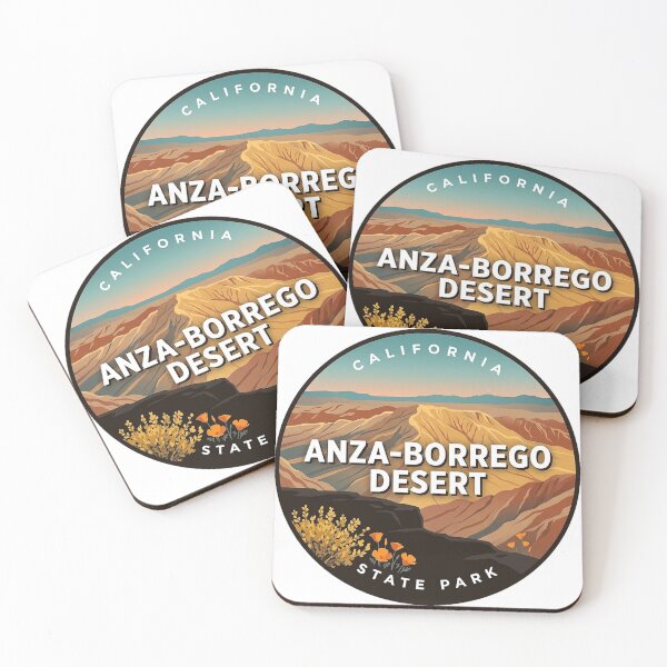 Item preview, Font's Point Anza-Borrego Desert Badlands Round Sticker California State Park designed and sold by DetourDgn.