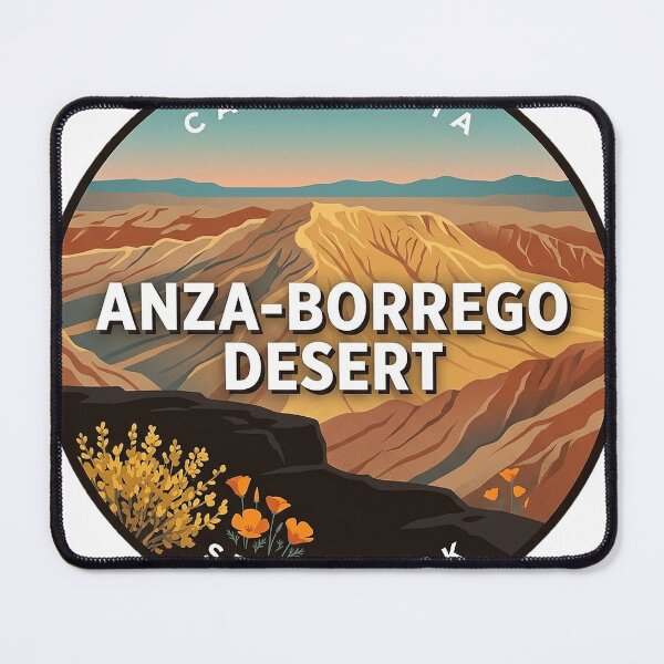 Item preview, Font's Point Anza-Borrego Desert Badlands Round Sticker California State Park designed and sold by DetourDgn.