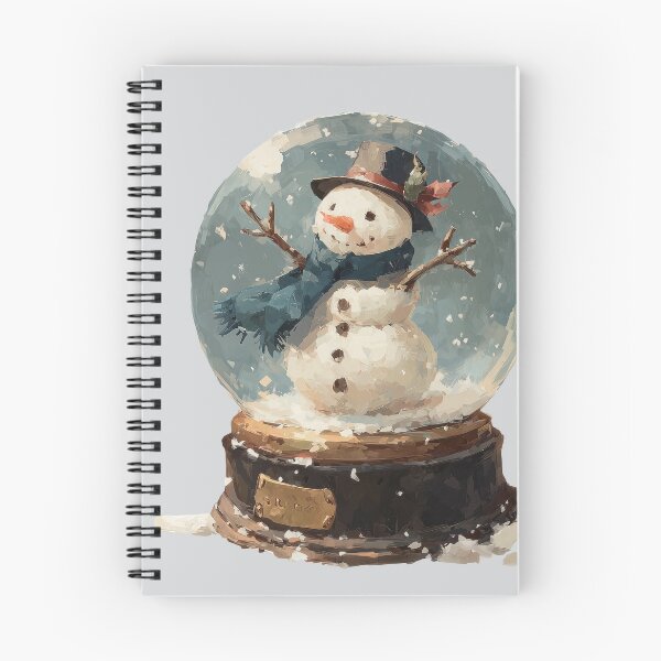 Item preview, Winter Snowman in Vintage Snow Globe designed and sold by colorful-white.