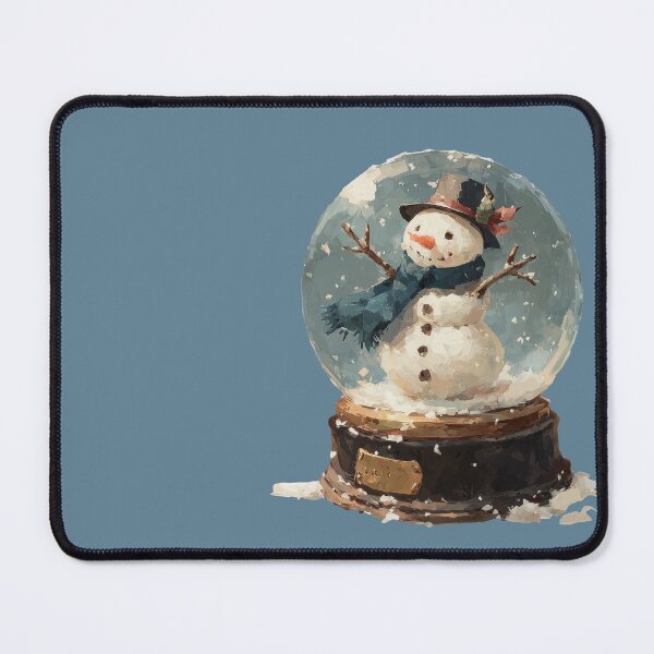 Item preview, Winter Snowman in Vintage Snow Globe designed and sold by colorful-white.