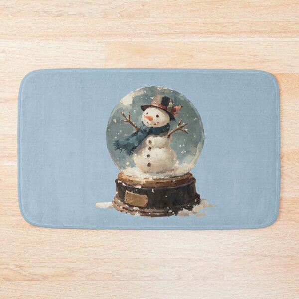 Item preview, Winter Snowman in Vintage Snow Globe designed and sold by colorful-white.
