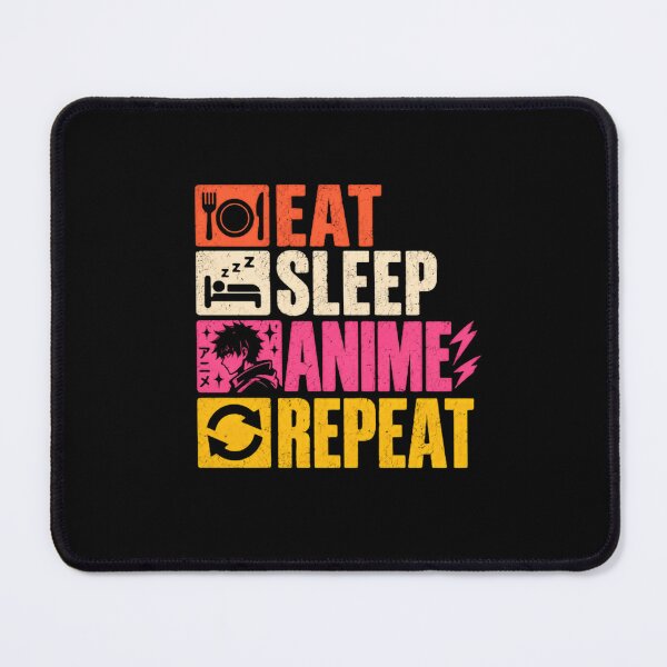 Item preview, Eat Sleep Anime Repeat Anime Fan Otaku Japanese Culture designed and sold by SkeletonsDanger.