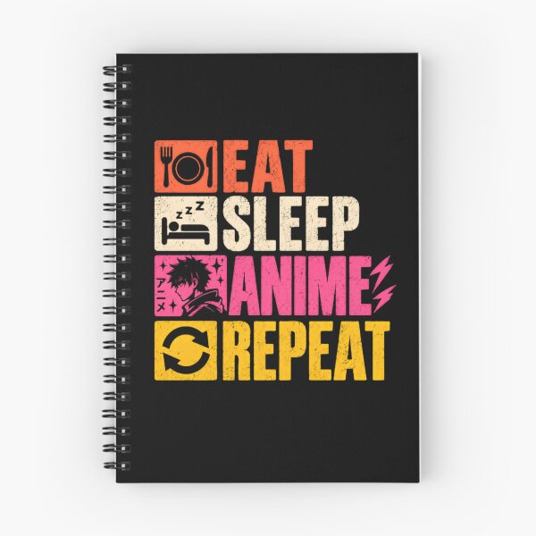Item preview, Eat Sleep Anime Repeat Anime Fan Otaku Japanese Culture designed and sold by SkeletonsDanger.