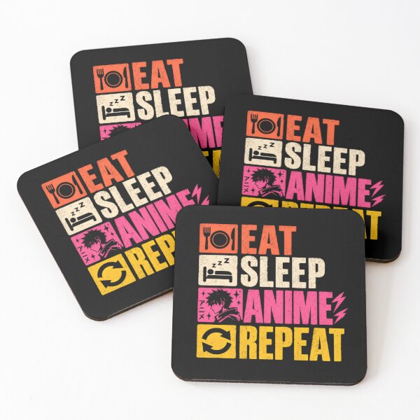 Item preview, Eat Sleep Anime Repeat Anime Fan Otaku Japanese Culture designed and sold by SkeletonsDanger.