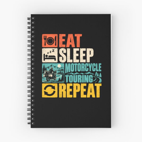 Item preview, Eat Sleep Motorcycle Touring Repeat Biker Rider Enthusiast designed and sold by HumansStuck12.