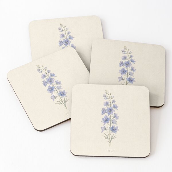 Item preview, July Birth Flower Larkspur Watercolor | Botanical Wall Art designed and sold by FixationStudio.