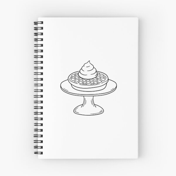Item preview, An illustration of waffle on a dessert stand with whipped cream bowl designed and sold by rasagamastore.