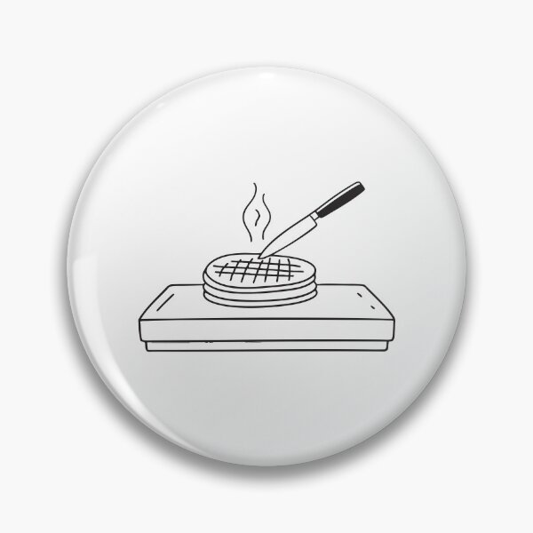 Item preview, An illustration of waffle on a kitchen counter with a butter knife designed and sold by rasagamastore.