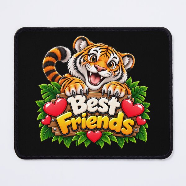 Item preview, Best Friends Tiger – Cute Kawaii Tiger & Wildlife Friendship designed and sold by aventi24.