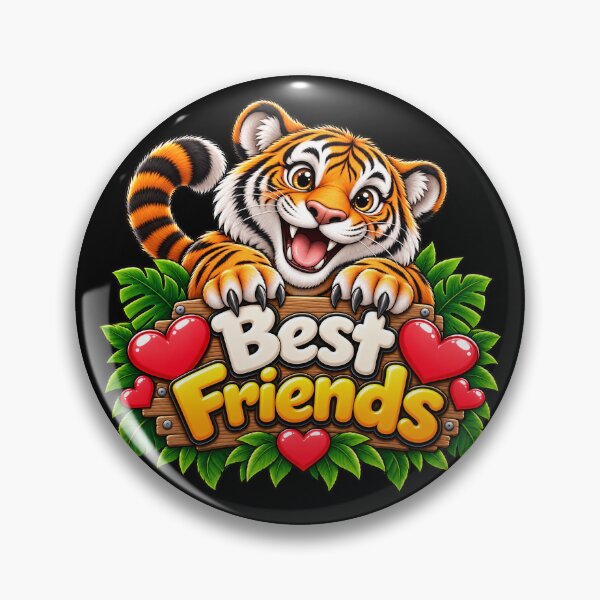 Item preview, Best Friends Tiger – Cute Kawaii Tiger & Wildlife Friendship designed and sold by aventi24.