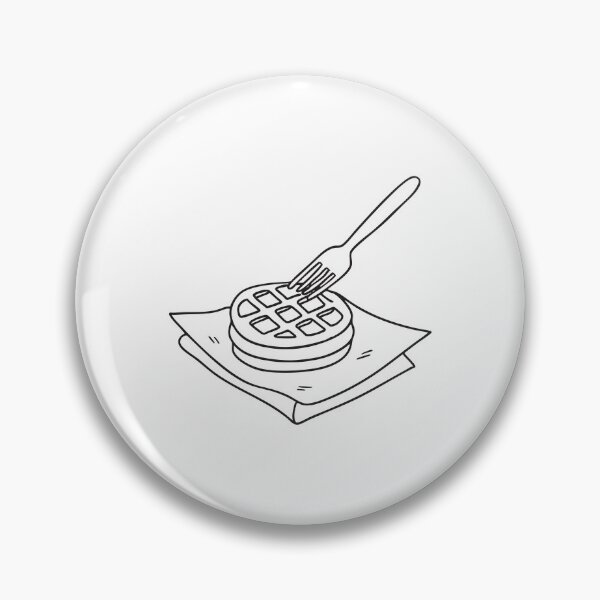 Item preview, An illustration of waffle on a paper napkin with a fork designed and sold by rasagamastore.