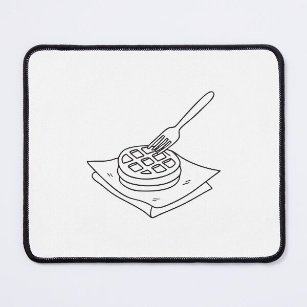 Item preview, An illustration of waffle on a paper napkin with a fork designed and sold by rasagamastore.