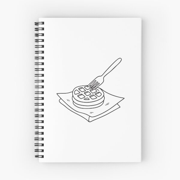 Item preview, An illustration of waffle on a paper napkin with a fork designed and sold by rasagamastore.