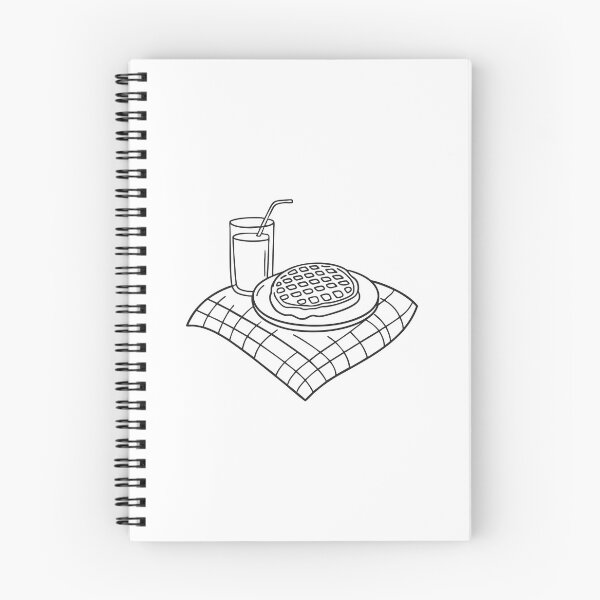 Item preview, An illustration of waffle on a picnic table with a glass of juice designed and sold by rasagamastore.