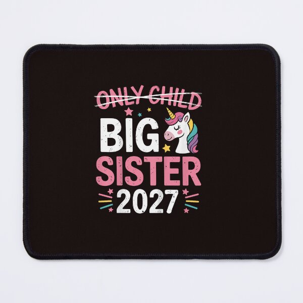 Item preview, Only Child Crossed Out Unicorn Big Sister 2027 designed and sold by ImeldaSparks.