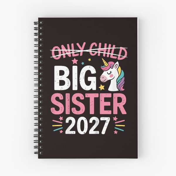 Item preview, Only Child Crossed Out Unicorn Big Sister 2027 designed and sold by ImeldaSparks.