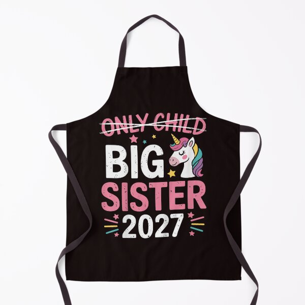 Item preview, Only Child Crossed Out Unicorn Big Sister 2027 designed and sold by ImeldaSparks.