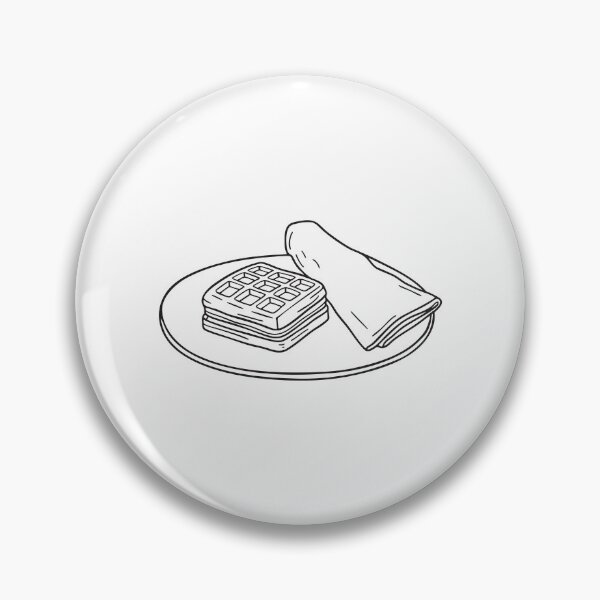 Artikelvorschau, Eine Illustration einer Waffel auf einem Serviertablett mit einer gefalteten Serviette entworfen und verkauft von rasagamastore.