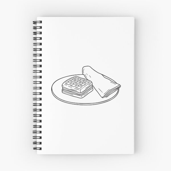 Item preview, An illustration of waffle on a serving tray with a folded napkin designed and sold by rasagamastore.