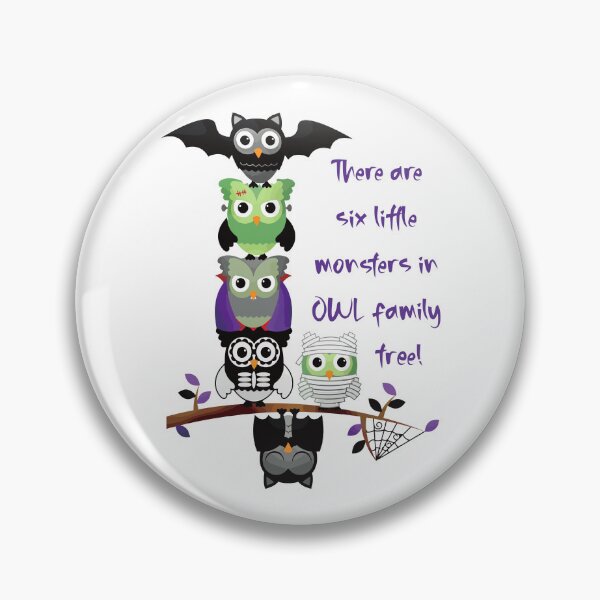 Item preview, Six…in OWL Family Tree (on White) designed and sold by PawsitiveMum3.