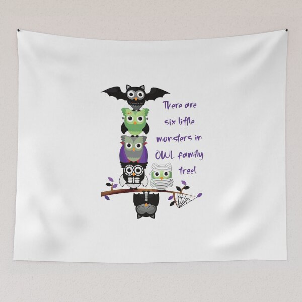 Item preview, Six…in OWL Family Tree (on White) designed and sold by PawsitiveMum3.