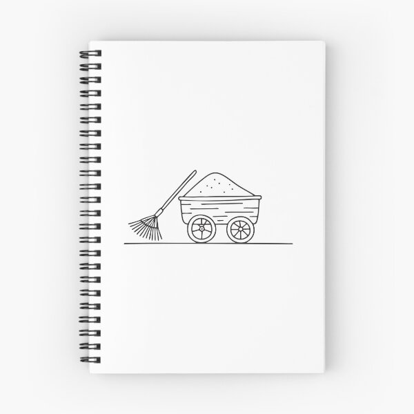 Item preview, An illustration of wagon at the edge of a field with a rake designed and sold by rasagamastore.