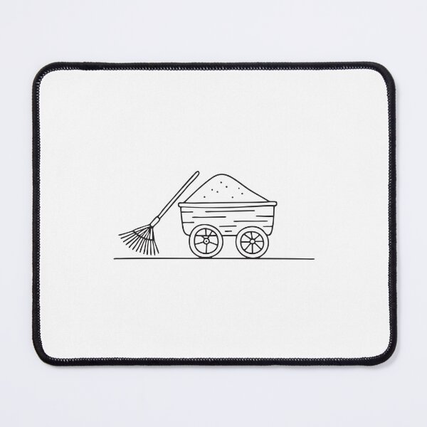 Item preview, An illustration of wagon at the edge of a field with a rake designed and sold by rasagamastore.