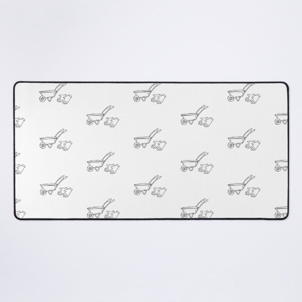 Item preview, An illustration of wagon beside a wheelbarrow with gardening gloves designed and sold by rasagamastore.