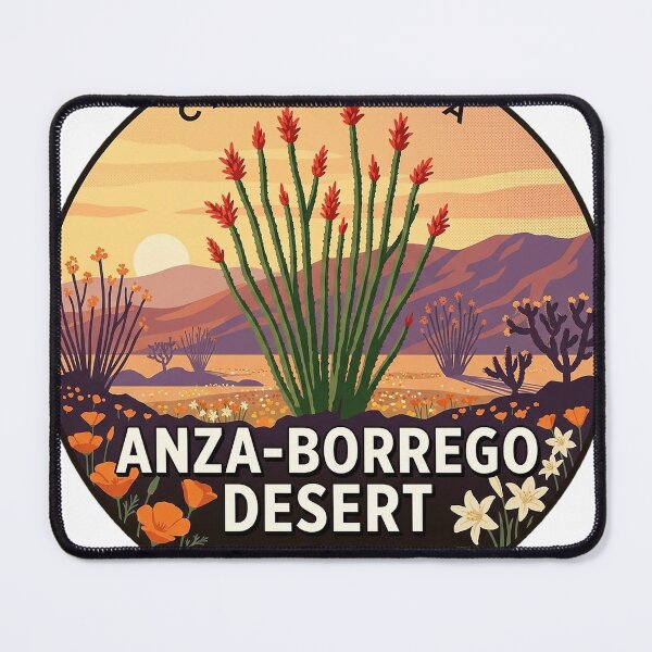 Item preview, Anza-Borrego Desert Ocotillo Bloom Round Sticker California State Park designed and sold by DetourDgn.