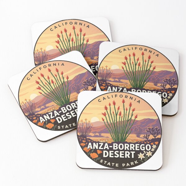 Item preview, Anza-Borrego Desert Ocotillo Bloom Round Sticker California State Park designed and sold by DetourDgn.